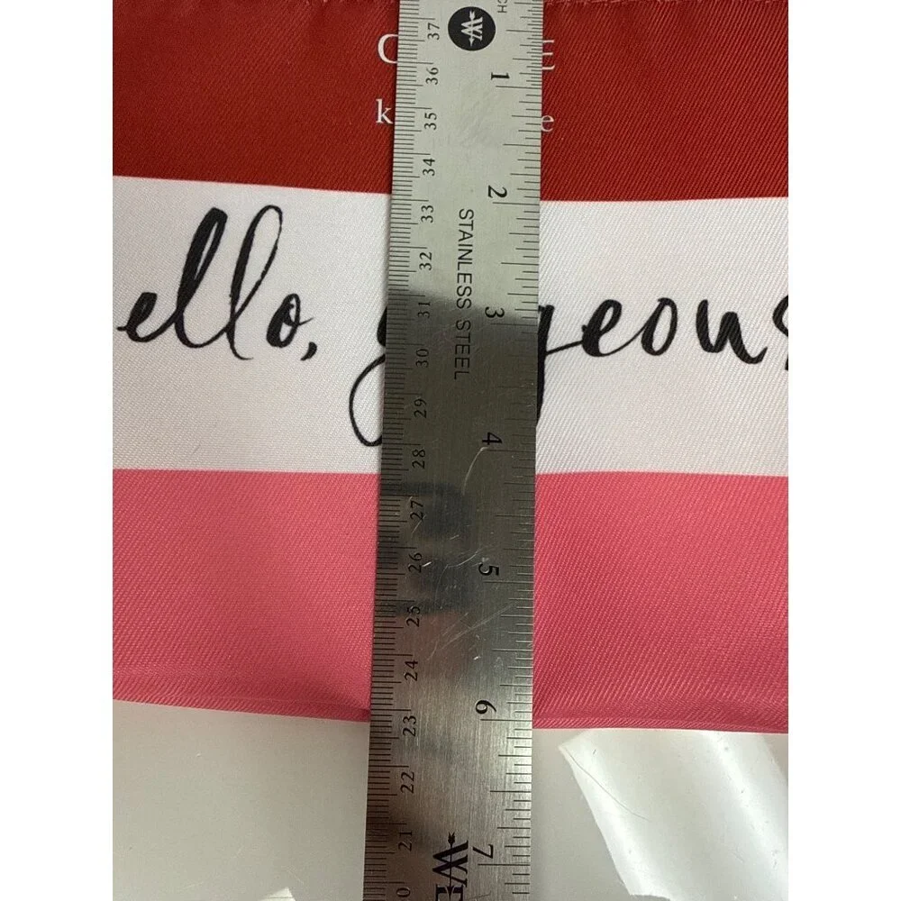 Clinique X Kate Spade Hello Gorgeous Cosmetic Bag Stripe Make Up Travel New